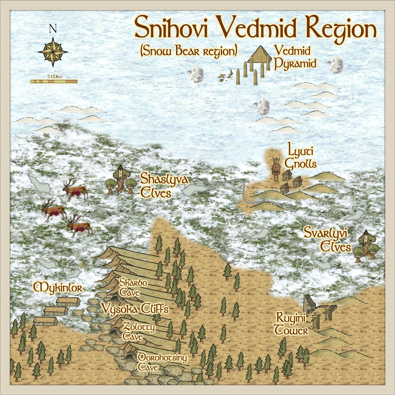 Nibirum Map: snihovi vedmid region by Quenten Walker
